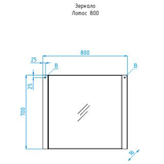 Зеркало Style Line Лотос 80 ЛС-00002301 Сосна лофт